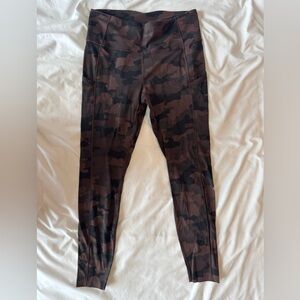 Lululemon Athletica Brown and Black Camouflage Leggings